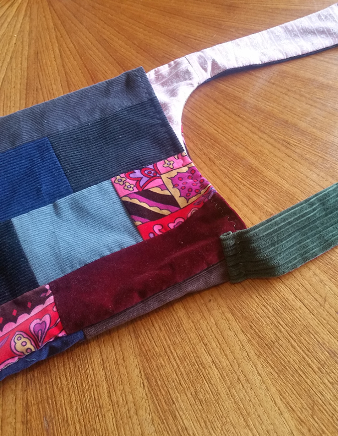 handmade hippie patchwork sling bag