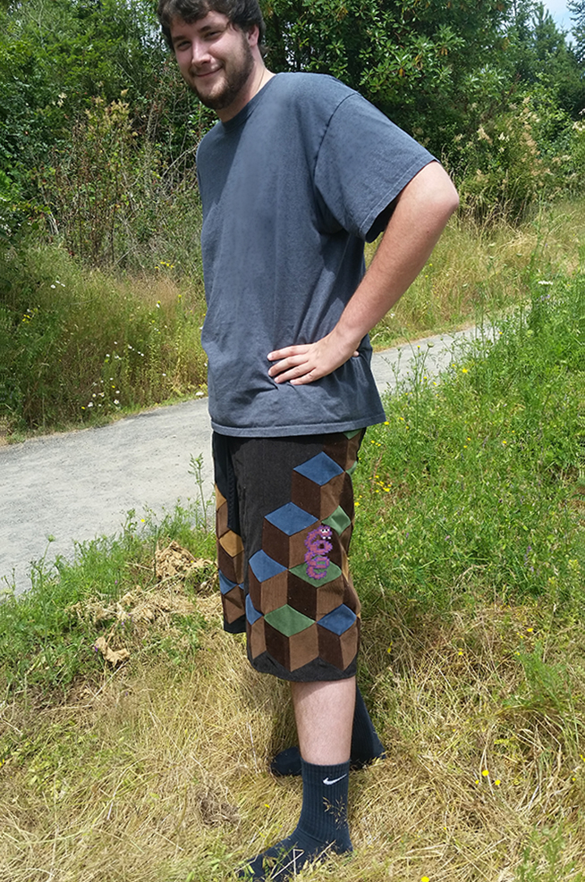 hippie patchwork shorts