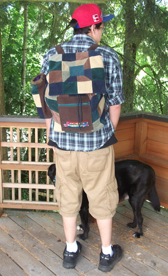 hippie patchwork backpack