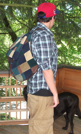hippie patchwork backpack