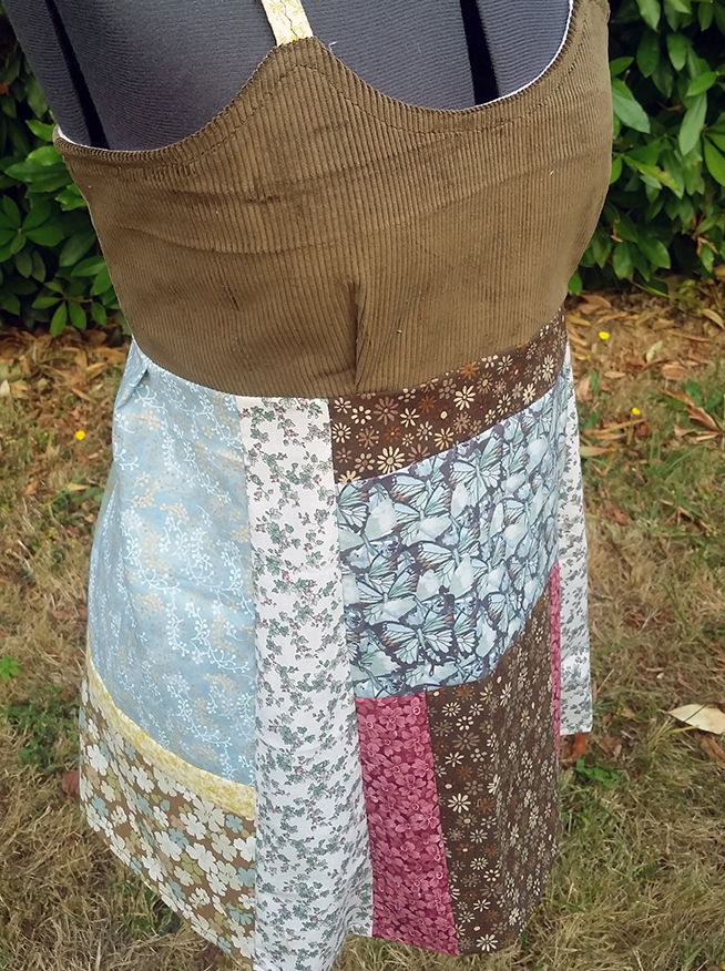 hippie patchwork apron top