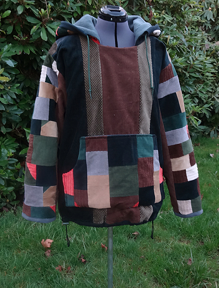 hippie patchwork hoodie