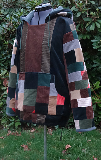 hippie patchwork hoodie