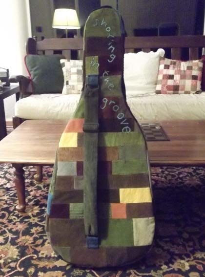 hippie patchwork guitar case