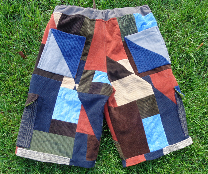 hippie patchwork shorts