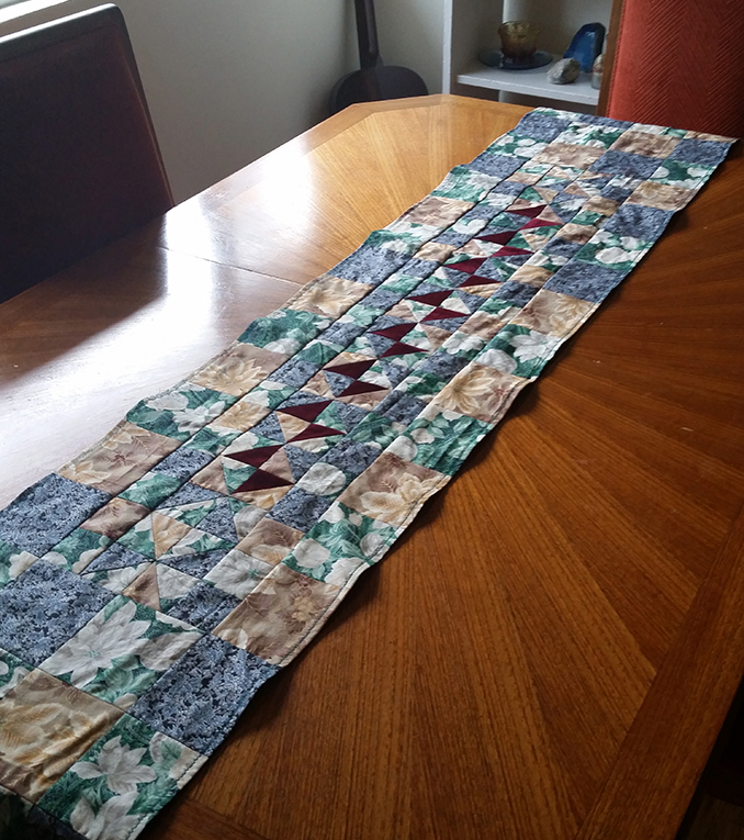 hippie patchwork custom quilted table runner