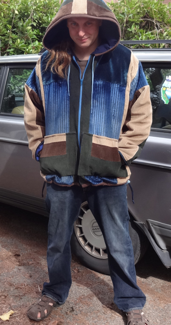 hippie patchwork hoodie