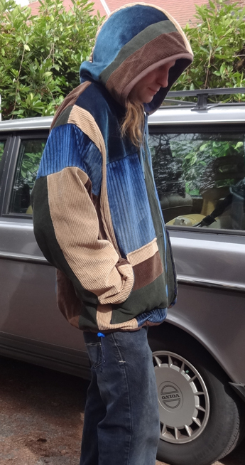 hippie patchwork hoodie