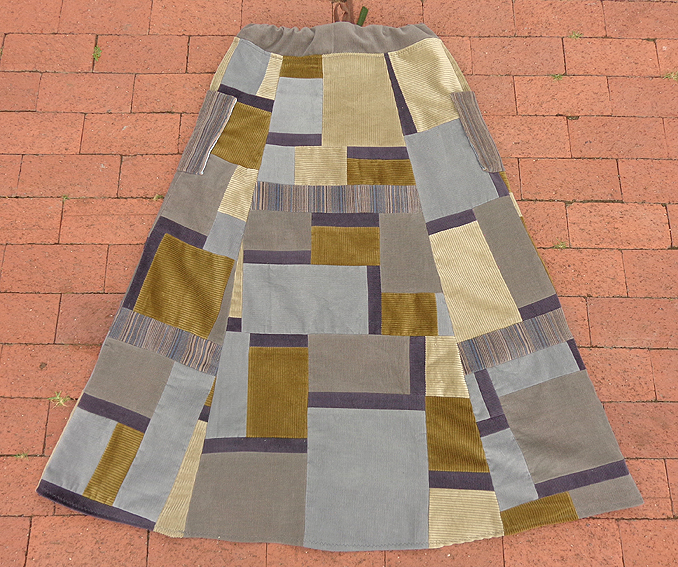 hippie patchwork calico custom skirt