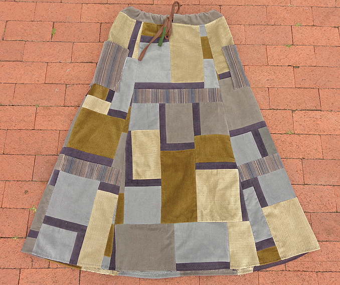 hippie patchwork calico custom skirt