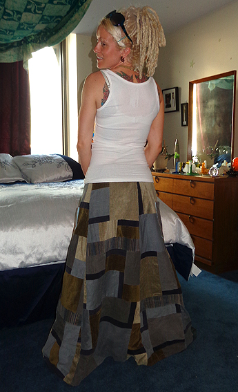 hippie patchwork calico skirt