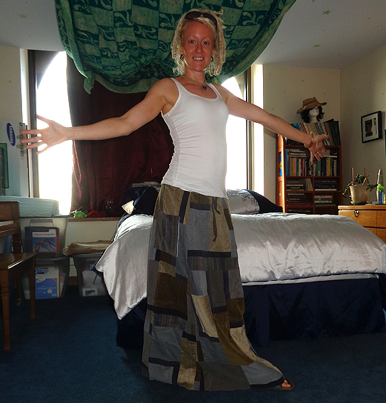 hippie patchwork calico skirt
