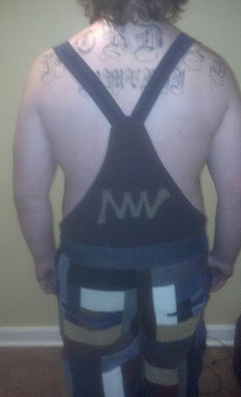 hippie patchwork overalls