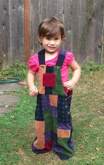 hippie patchwork overalls