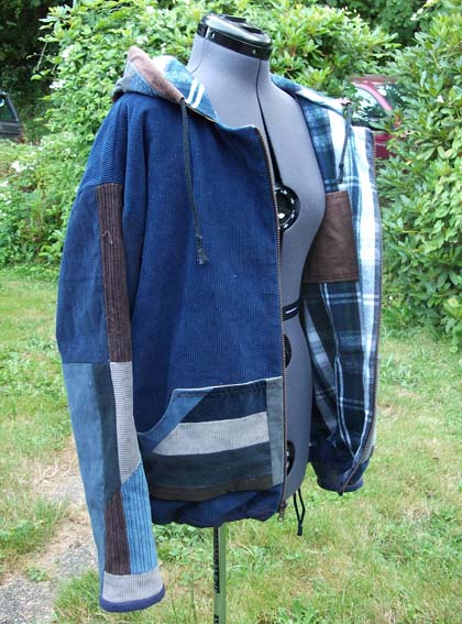 handmade hippie patchwork hoodie