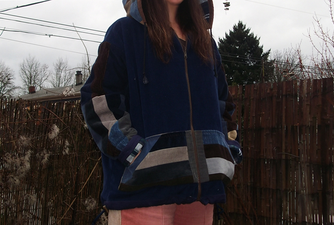 handmade hippie patchwork hoodie