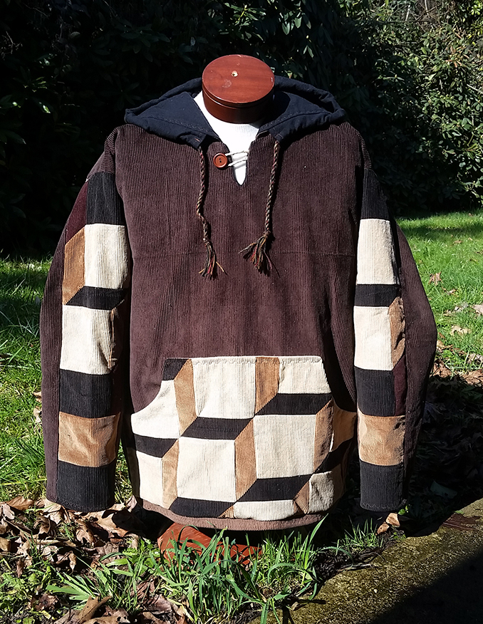 handmade hippie patchwork hoodie