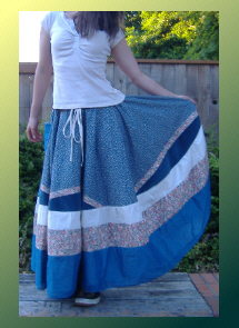 spinner patchwork skirt