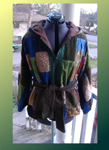 handmade hippie patchwork hoodie