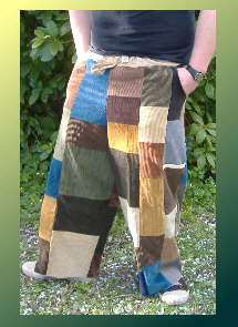 handmade hippie patchwork corduroy pants