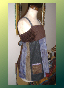 handmade hippie patchwork apron top