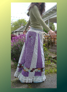 hippie patchwork skirt