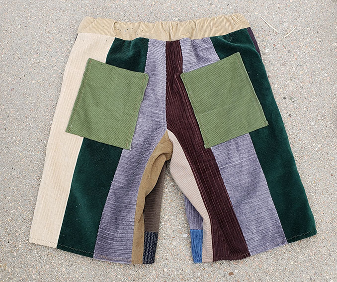 hippie patchwork shorts
