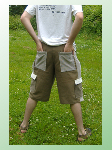 hippie patchwork shorts